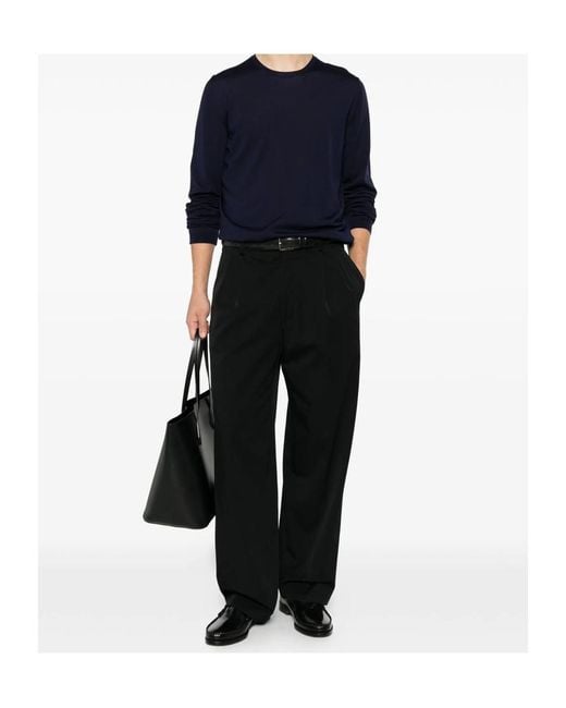 Roberto Collina Blue Crew-Neck Sweater for men
