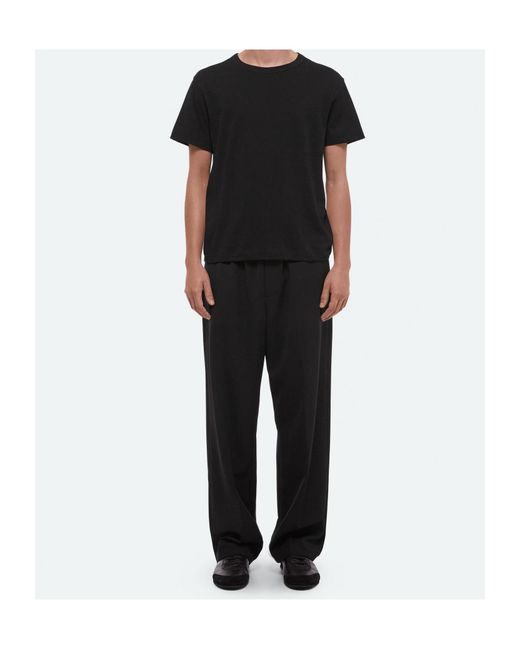 Helmut Lang Black Crew Neck Short-Sleeved T-Shirt for men