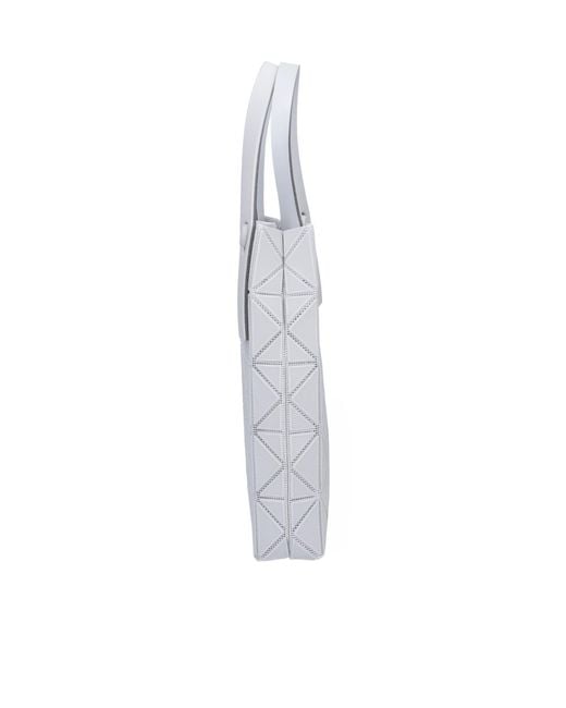Issey Miyake White Prism Plus Geometric Tote Bag