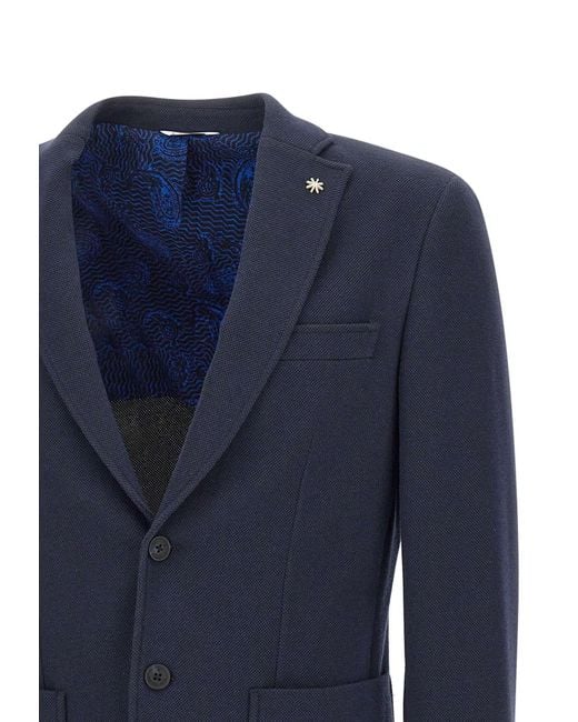 Manuel Ritz Blue Sempre Blazer Jacket for men