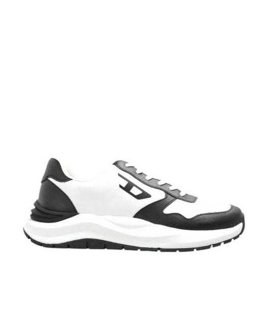 DIESEL White Logo-Detail Sneakers for men