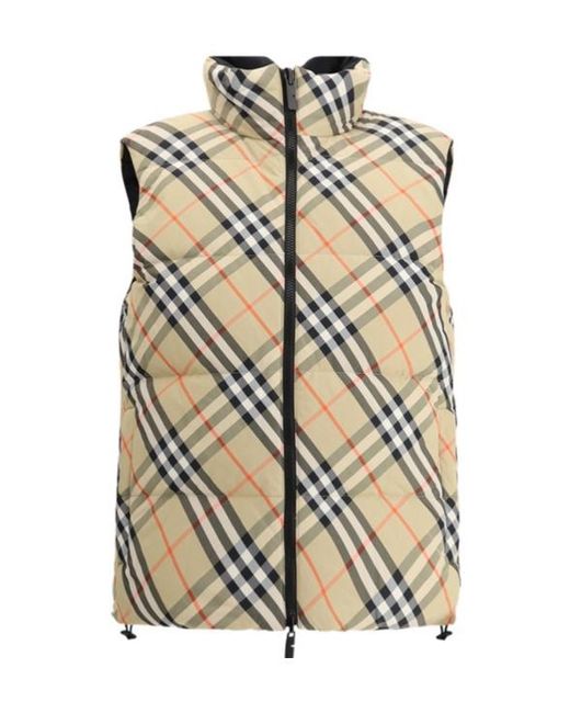 Burberry Blue Checked Gilet