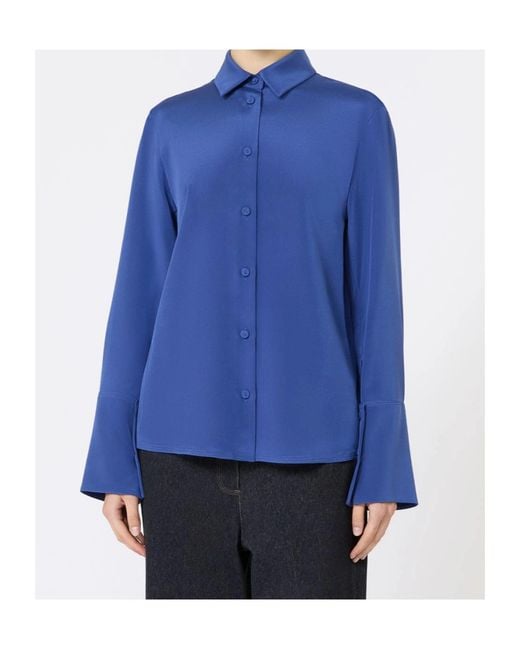 Max Mara Blue Voliera Oversize Shirt