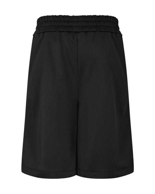 Palm Angels Black Woven Tracksuit Shorts for men