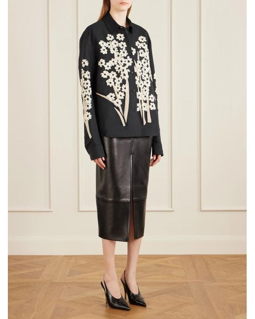 Khaite Black Argo Appliqué Shirt