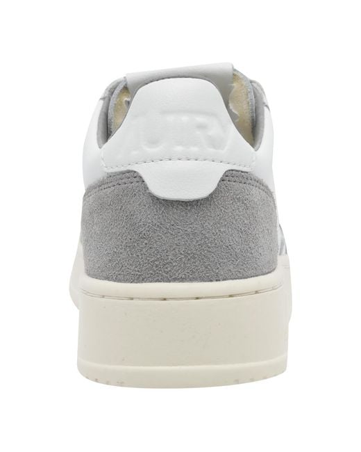 Autry White Medalist Leather Sneakers