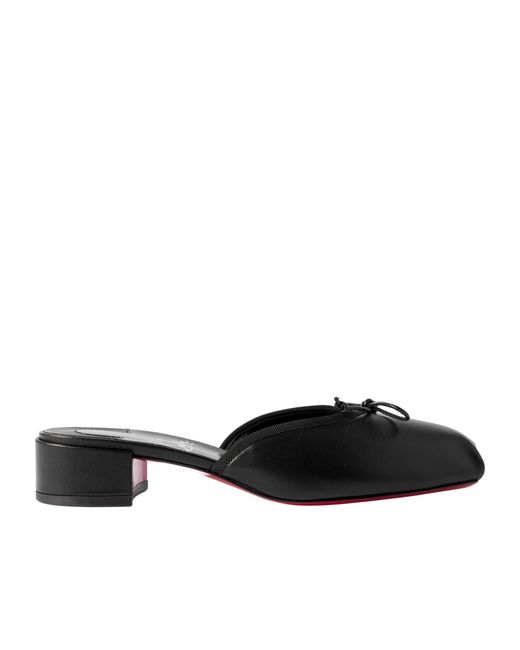 Christian Louboutin Black Bow Muller Shoes