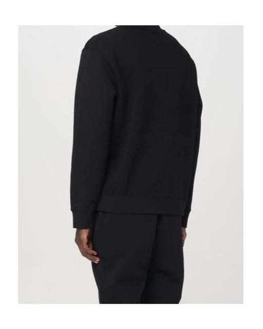 ARMANI EXCHANGE Black Logo-Embroidered Sweatshirt for men