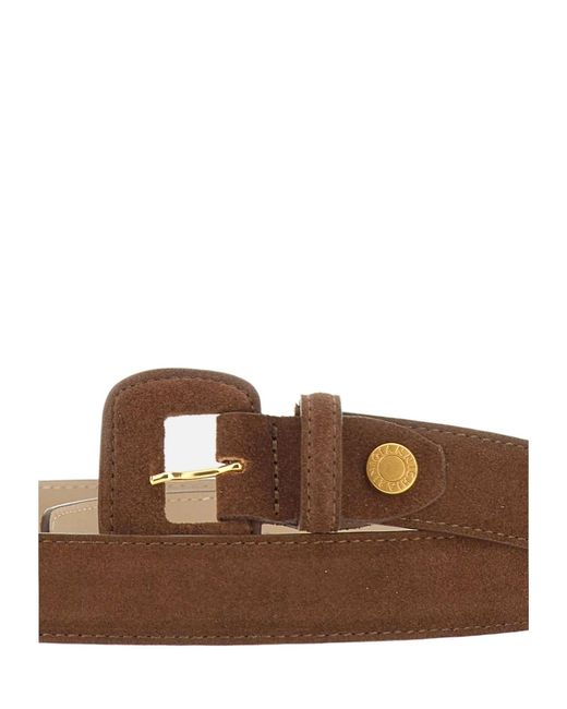 Gianni Chiarini Brown Suede Buckle Belt