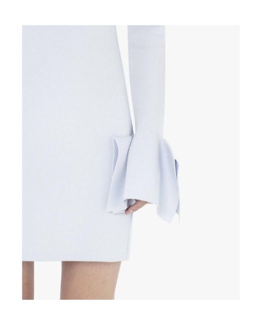 J.W. Anderson Blue Jw Anderson V-Neck Long-Sleeved Mini Dress