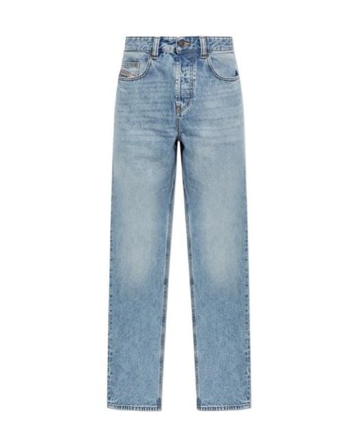 DIESEL Blue Belt-Loop Jeans for men