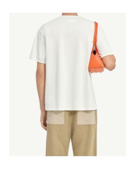 MM6 by Maison Margiela White Arch Print T-Shirt for men