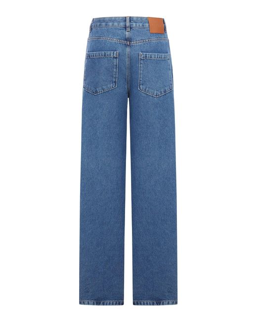 Loewe Blue Anagram Baggy Jeans