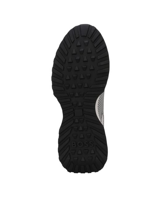 Boss Gray Meshpanel Trainers for men