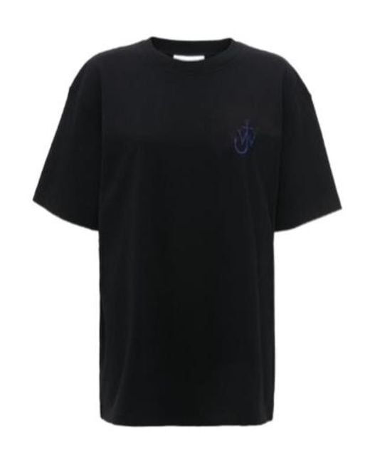 J.W. Anderson Black Jw Anderson Graphic-Printed Crewneck T-Shirt