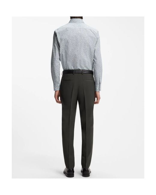 Boss Blue Slim-Fit Business Shirt for men