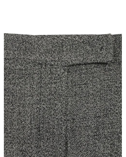 Emporio Armani Gray Straight-Leg Trousers