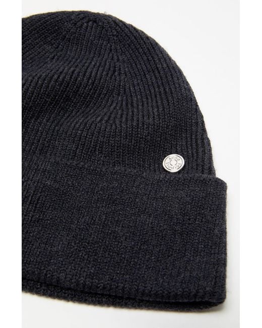 Acne Blue Wool Hat With Studs