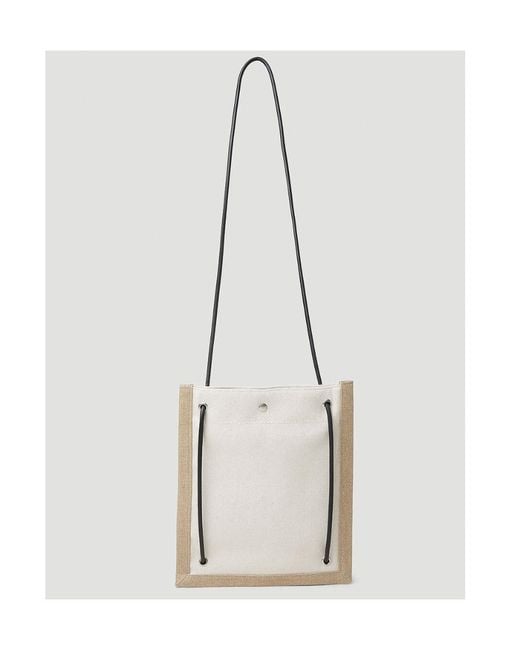 Saint Laurent White Universite Logo Printed Tote Bag for men