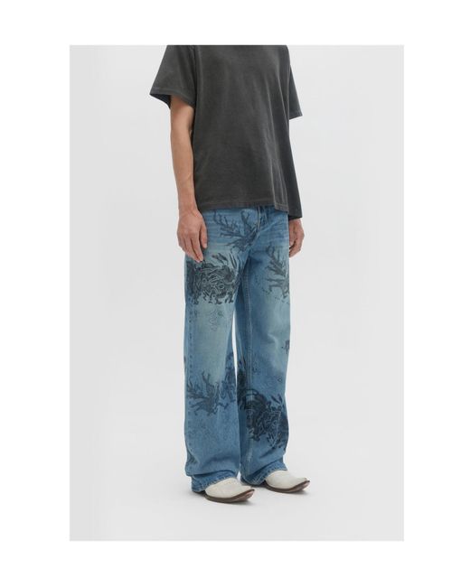 DOMREBEL Blue Hops Jeans for men