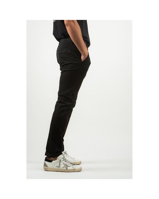 Dondup Black Gaubert Slim-Fit Trousers for men