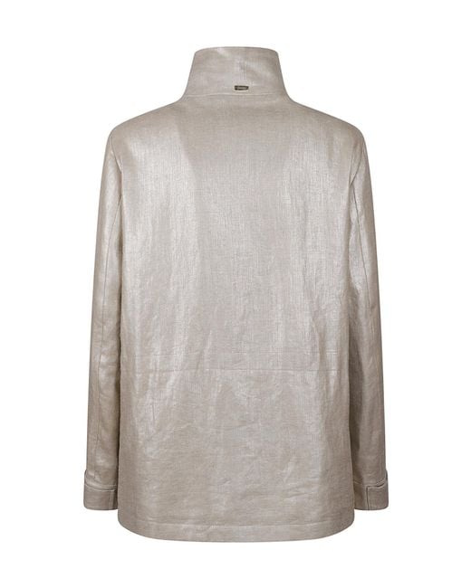Herno Gray Flap Pocket Casual Jacket
