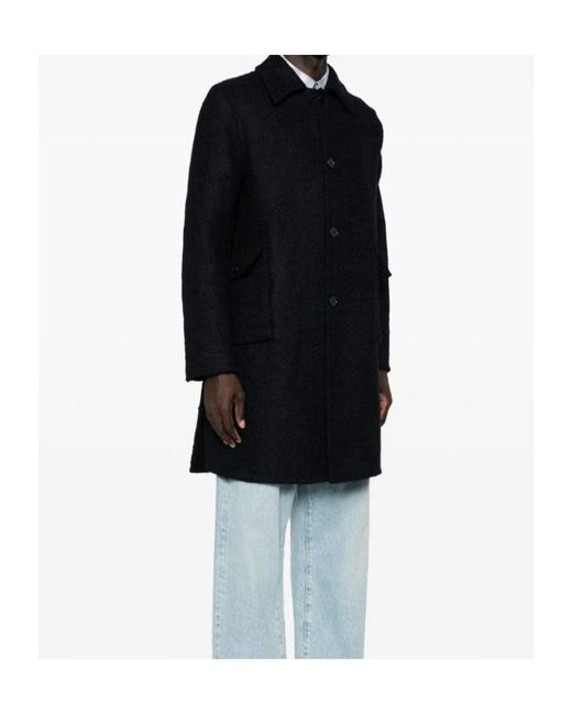 Givenchy Black Lapel Long Sleeve Coat for men