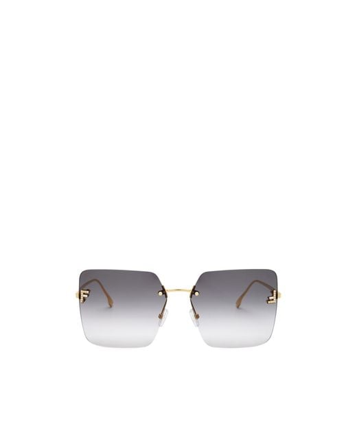 Fendi Metallic Rimless Sunglasses