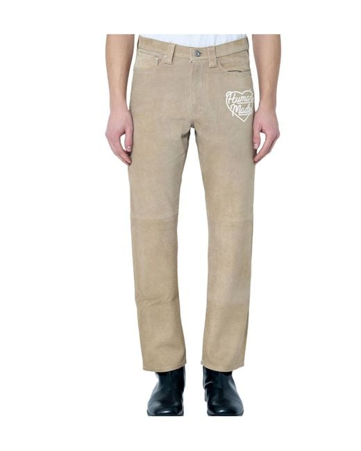 Human Made Natural Suede Trousers for men