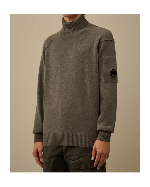 C P Company Green Roll-Neck Sweater for men