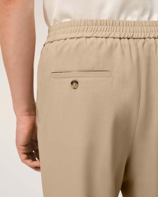 AMI Natural Ami Gabardine Elasticated Waist Trousers for men