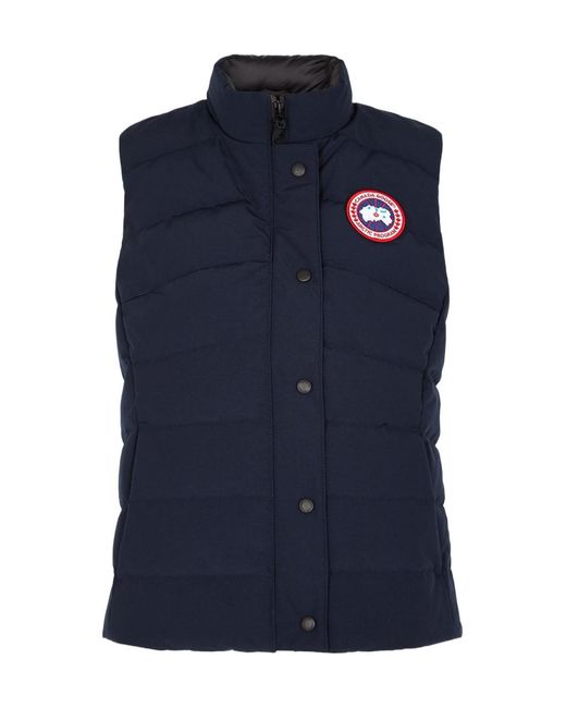 Canada Goose Blue Free-Style Quilted Shell Vest