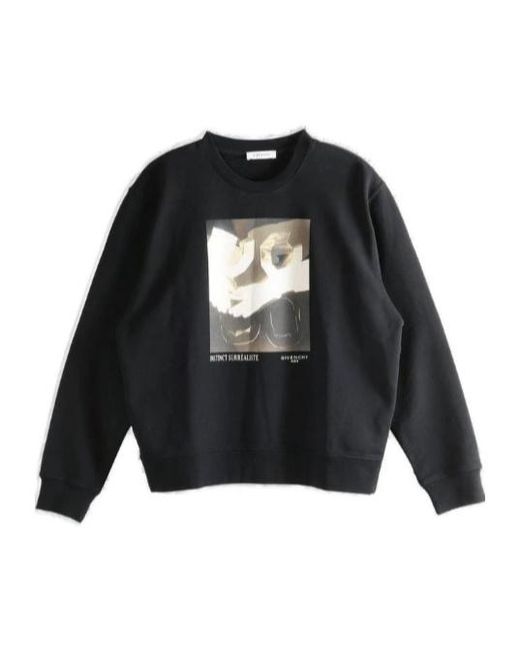 Givenchy Black Graphic-Print Sweatshirt for men