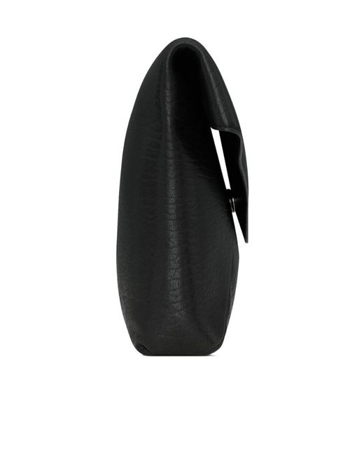 Saint Laurent Black Cassandre Large Envelope Pouch