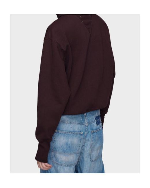 Maison Margiela Brown V-Insert Drawstring Hoodie