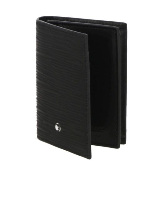 Montblanc Black Logo-Stud Leather Wallet for men
