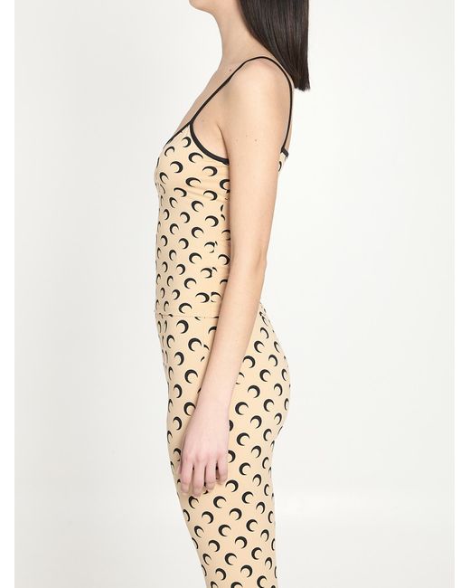 MARINE SERRE Natural Moon Printed Jersey Top