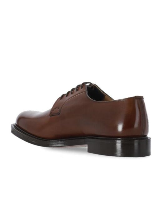 Church's Brown Round-Toe Lace-Up Shoes for men