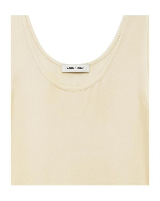 Anine Bing Natural Lea Sleeveless Top