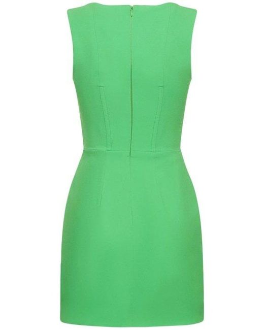 GIUSEPPE DI MORABITO Green Cady Envers Satin Mini Dress
