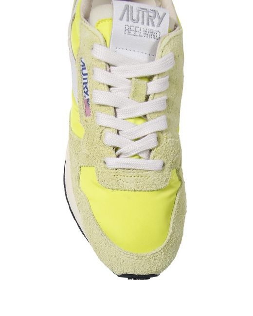 Autry Yellow Reelwind Low-Top Sneakers