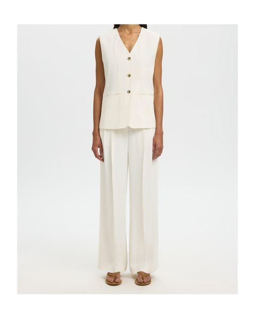 SELECTED White Oversized Waistcoat