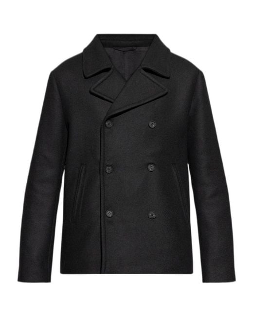 DIESEL Black Long Sleeve Double-Breasted Jacket for men