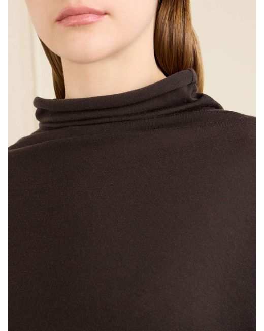 Khaite Black Annette Merino Wool Turtleneck Sweater