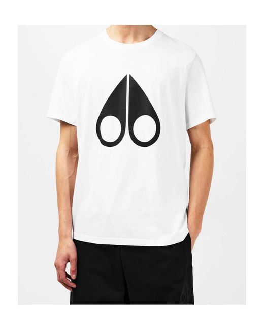 Moose Knuckles White Essential Logo T-Shirt for men