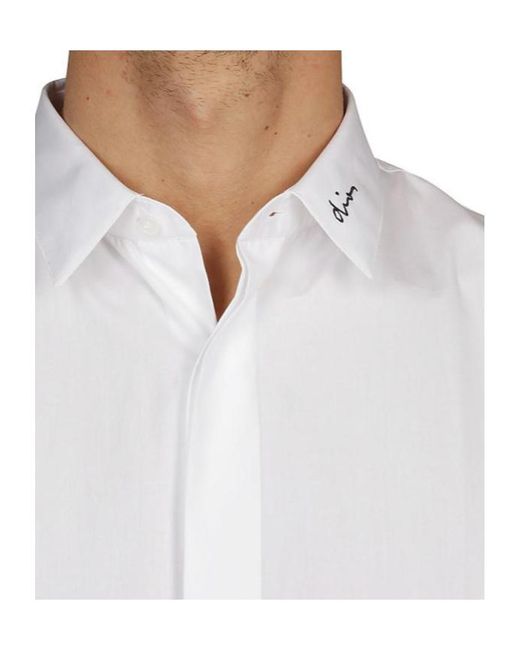 Dior White Homme Slim Fit Long-Sleeved Shirt for men