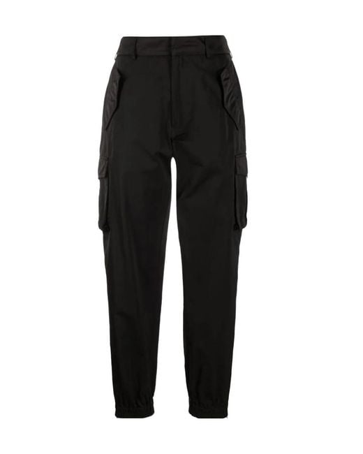 Ermanno Scervino Black Overwork Multi-Pocket Casual Pants
