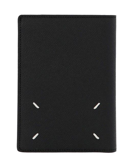 Maison Margiela Black Four-Stitch Motif Wallet for men
