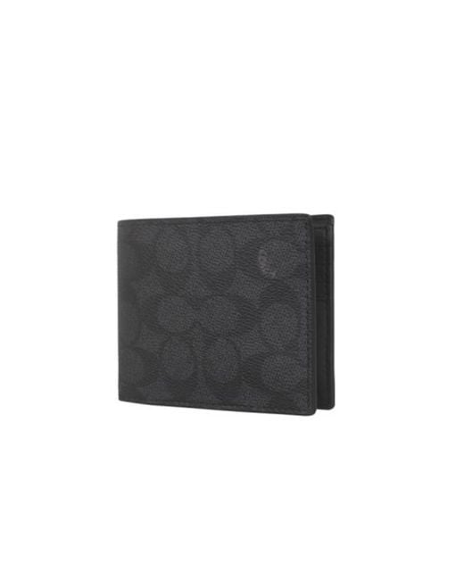 COACH Black Logo Wallet for men