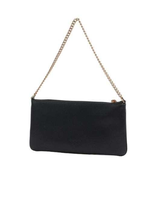 Pinko Black Horizontal Flat Chain Shoulder Bag for men